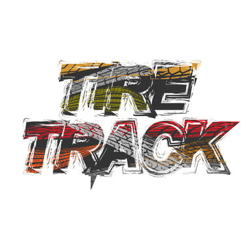 Tire track grunge background