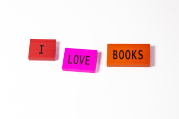 The joy of the first day of school expressed in blocks, I love books.