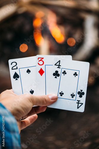 Playing Cards by Campfire