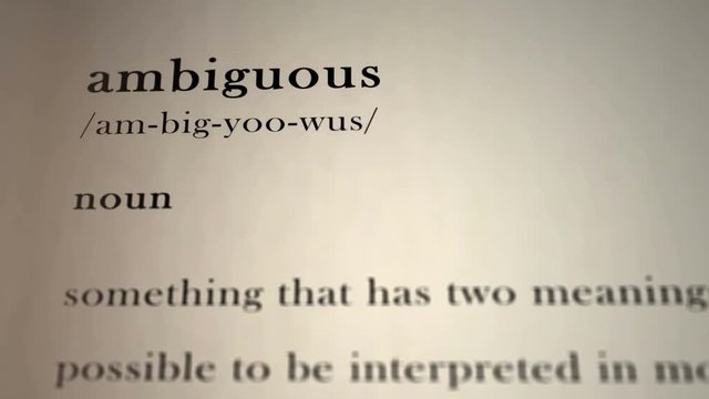Ambiguous Definition