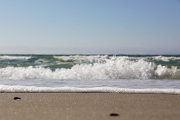 waves over the beach