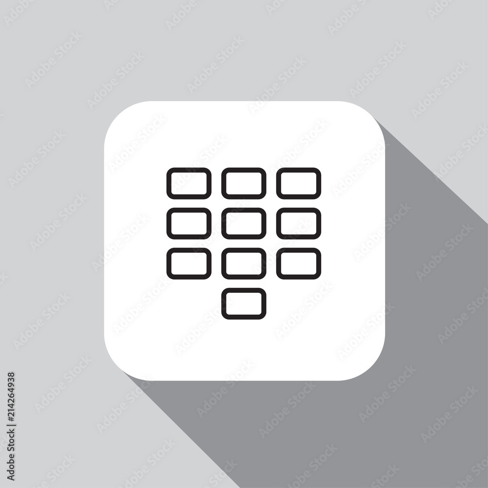 Fototapete Keyboard Isolated Flat Web Mobile Icon Vector Sign Symbol Button Element Silhouette