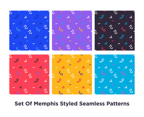 Hipster Fashion Memphis Style Geometric Pattern