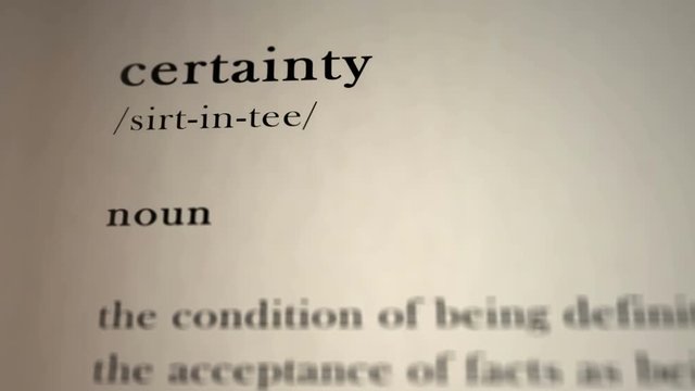 Certainty Definition