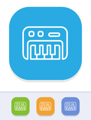 Electric Piano - Tile Stroke Icons