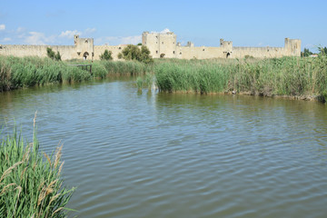 Aigues-Mortes, Gard, Languedoc, Occitanie, la citadelle fortifiée.