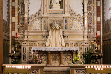 Pavia, Italy. 2018/2/13. The tabernacle with the Eucharist in Santa Maria del Carmine church (Holy...