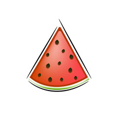 Vector slice watermelon.