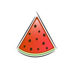 Vector slice watermelon.