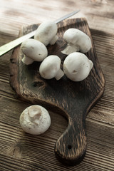 Fresh raw mushrooms.