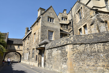 Fototapeta na wymiar Maisons anciennes à Oxford, Angleterre