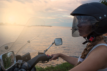 Girl on a scooter