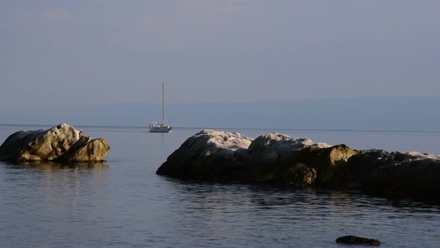2 in 1 sailboat at sea ofo Split, Croatia