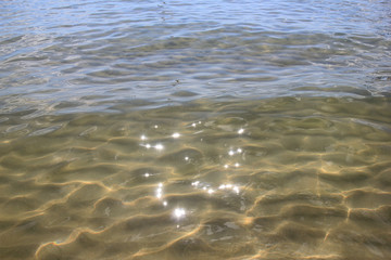 Морская вода, волны и песок 
