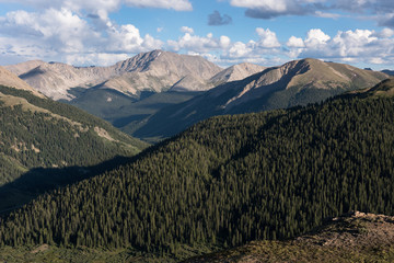 La Plata Peak 14,361 is located in San Isabel National forest and a popular destination for hikers and climbers. La Plata Peak viewed from the top of Independence Pass.