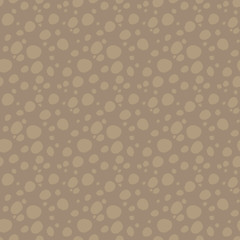 Brown two-tone cut of soil under the ground pattern with lighter round stones, emptiness clay texture seamless vector pattern.