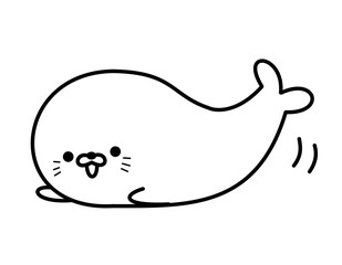 アザラシ口動き(線画) © sonoya