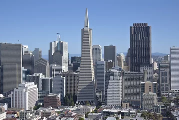 Gartenposter San Francisco skyline and residential area. © RG