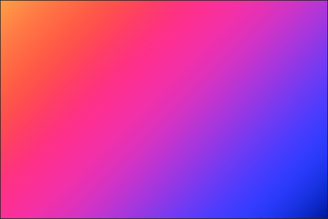 Neon gradient background, very vibrant color shades in raspberry, orange and blue tones. Modern vector wallpaper perfect for banners and web design.