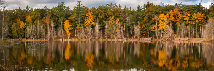 Deer Lake northern Michigan in fall