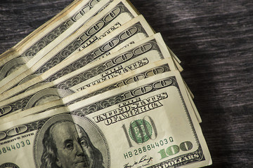 used hundred-dollar American banknotes