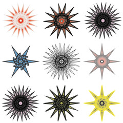 Holiday patterns of stars and flowers for gifts ground