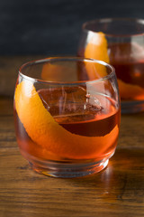 Alcoholic Red Negroni Cocktail