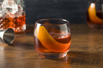 Alcoholic Red Negroni Cocktail