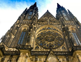 Fototapeta na wymiar Famous St. Vitus Cathedral Prague, Czech Republic
