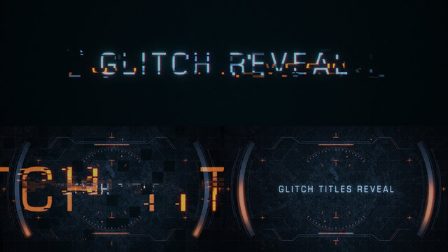 HUD Glitch Reveal Title
