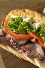 Homemade Roast Beef Deli Sandwich