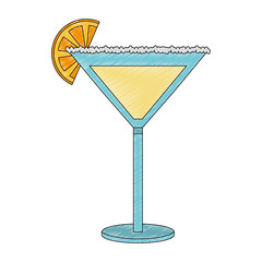 cocktail drink with fruit isolated icon