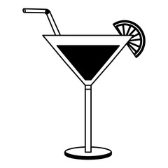 cocktail glass drink alcohol lemon straw