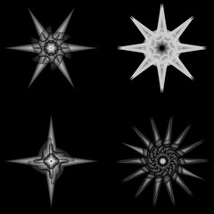 Geometric pattern icon star astrology pentagram symbol