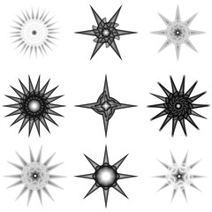 Geometric pattern icon star astrology pentagram symbol