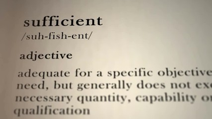 Sufficient Definition