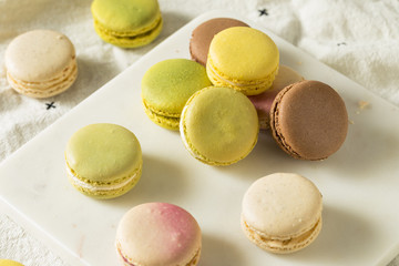 Colorful Homemade Sweet French Macarons