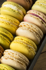 Colorful Homemade Sweet French Macarons