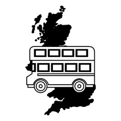 united kingdom map double deck bus