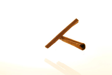 Cinnamon Sticks on white background