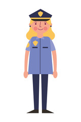 woman police officer in uniform character