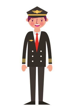 recommend clip art: commercial airplane pilot in uniform