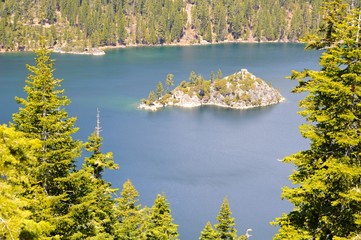Beautiful Landscape of Emerald Bay State Park in Spring at Lake Tahoe in California, United States