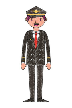 recommend clip art: commercial airplane pilot in uniform