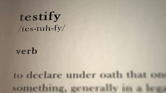 Testify Definition