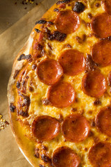 Homemade Greasy Pepperoni New York Pizza