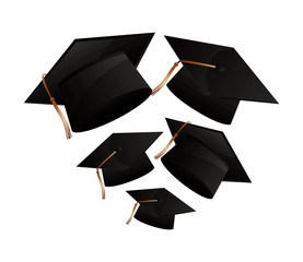 graduation hat accessory school design vector illustration