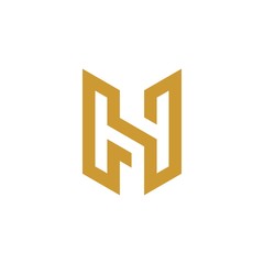 H letter initial logo.