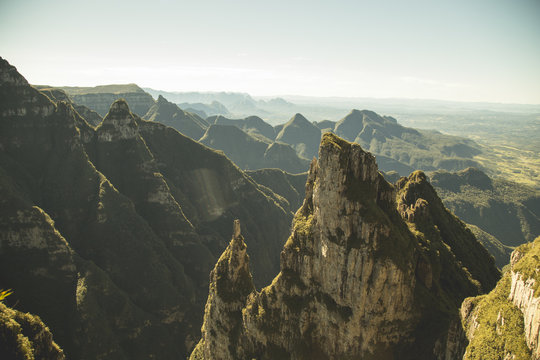 Panoramic view of Cani&ocirc;n do Funil - Serra Catarinense - Brazilian forest