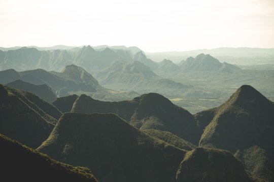 Panoramic view of Cani&ocirc;n do Funil - Serra Catarinense - Brazilian forest